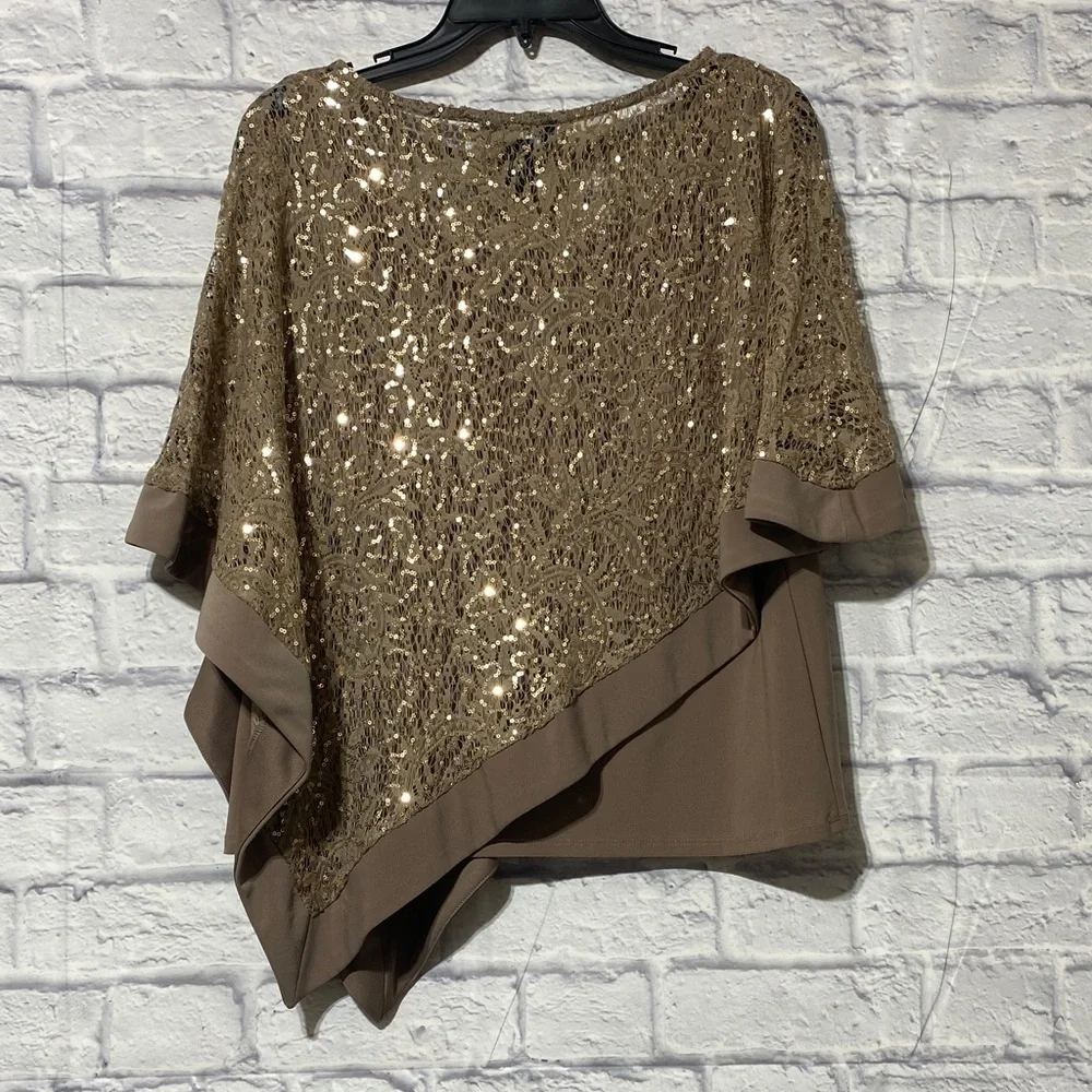 R&M Richards Gold and Brown Pantsuit size 8 - Picture 6 of 13